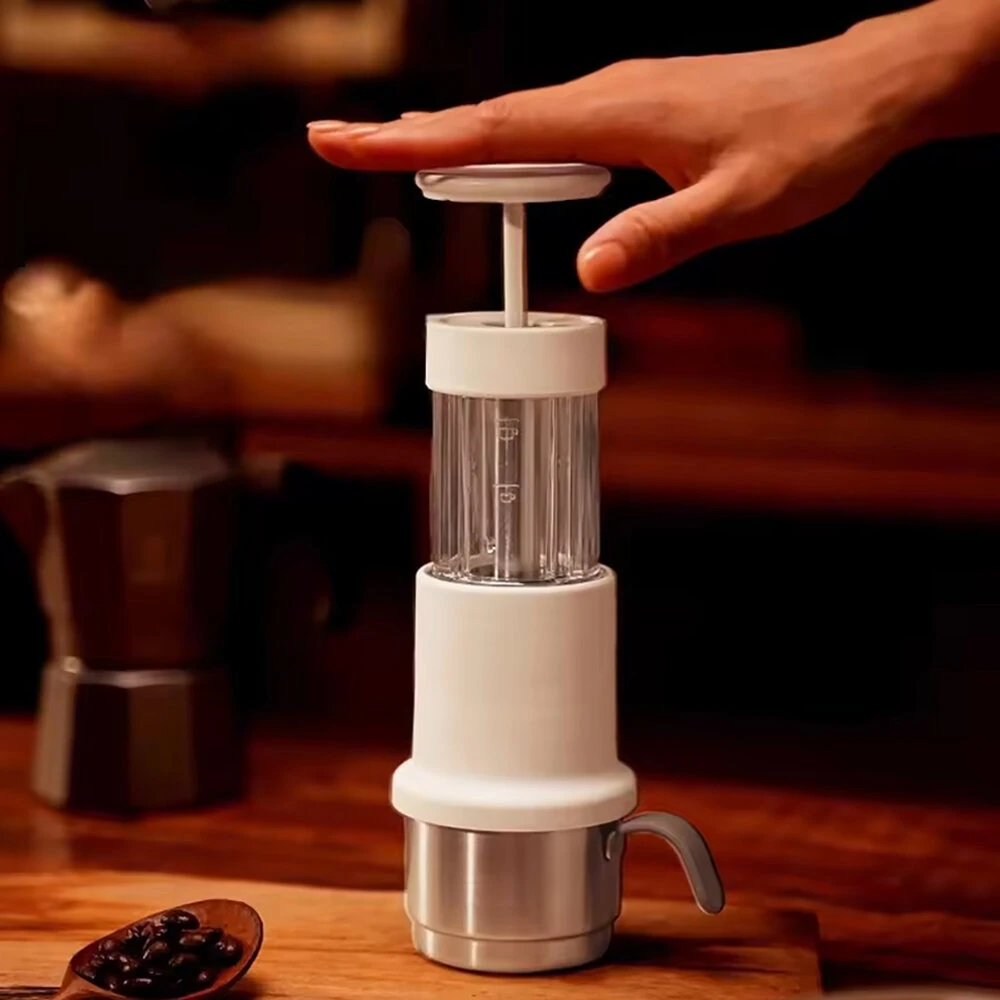 (image for) Hand-Pressed Coffee Machine Handheld Coffee Maker Espresso Powder Capsules For Outdoor Travel Italian Espresso Machine Household Small Single Manual Coffee Machine Coffee Powder Capsule