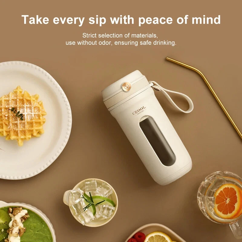 (image for) Portable Juicer Blender 350ml With 10 Blades Electric Fruit Juicer USB Charging Lemon Orange Fruit Juicing Cup Smoothie Blender Machine