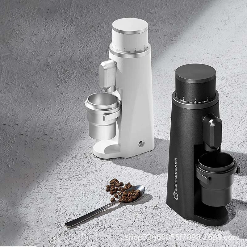 (image for) STARSEEKER Electric Coffee Grinders 48mm Espresso Burrs Stepless Fineness Adjustment Coffee Bean Grinder Home Electric Espresso Coffee Grinder